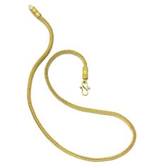 This Classical Etruscan and or Roman style, is woven chain in 22 karat gold with finials ornemented with granulation and is truly timeless. It can be worn ornamented with pendants or without for a more casual look. Chain is 18.25 inches long, 4 millimeters diameter. Finials are 6 millimeters in diameter. Hand made in New York. Elegant Yellow Jewelry For Puja, Elegant Gold Temple Necklace For Puja, Elegant Yellow Necklace For Puja, Yellow Gold Necklace With Intricate Design For Puja, Gold Necklace With Intricate Design For Puja, Intricate Yellow Gold Necklace For Puja, Elegant Yellow Gold Necklace For Puja, Traditional Gold Box Chain Necklace, Gold Necklace With 22k Gold Box Chain