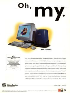 an advertisement for a computer that says oh, my