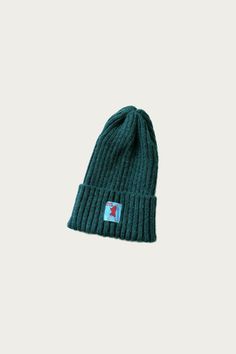 Kapital - 5G Wool Knit Cap - Turquoise - Canoe Club Types Of Beanies, Turquoise Knit Hat, Blue Knit Beanie Cap, Green Hand Knitted Beanie Cap, Outdoor Blue Knitted Beanie, Canoe Club, Multicolor Hand-knitted Beanie Cap, Japanese Cotton, Wool Knit