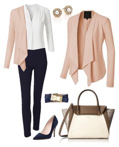 "Everyday Work Outfit" by le3noclothing ❤ liked on Polyvore featuring Oscar de la Renta, Vince Camuto, LE3NO, Kate Spade, Tory Burch, women's clothing, women, female, woman and misses Business Dress Code, Accessories Outfit, Spring Work Outfits, Business Dress, Summer Work Outfits, Professional Attire, Pink Blazer, Spring Outfits Women, Casual Work Outfits