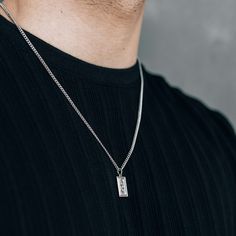 A durable, masculine and minimalist stainless steel pendant necklace that will not tarnish or rust over time, even when worn in water. 💎Free shipping on all orders💎Waterproof and non-tarnish 💎Packaging that is ready to offer as a gift💎Customizable and adjustable chain length The rectangle pendant necklace, a durable and timeless necklace This pendant necklace has a simple, minimalistic, and timeless design perfect for your everyday style or to offer as a gift to your boyfriend, cousin, broth Masculine Necklace, Mens Pendant Necklace, Guy Jewelry, Rectangle Pendant Necklace, Masculine Jewelry, Timeless Necklace, Mens Necklace Pendant, Handmade Pendant Necklace, Chain For Men