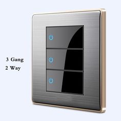 the light switch has three gangs and two way switches