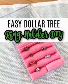 the easy dollar tree ring holder diy is great for storing jewelry and other accessories