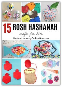 different crafts for kids with the title 15 rosh hashanah crafts for kids