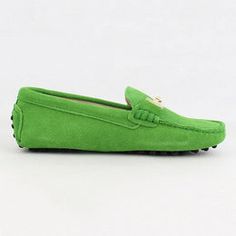 Trending Women's Genuine Leather Flat Shoes - Casual Loafers Slip On - – Deals DejaVu Green Slip-on Loafers, Green Slip-on Loafers With Round Toe, Green Slip-on Moccasins For Spring, Casual Green Loafers With Round Toe, Green Casual Flat Heel Moccasins, Green Slip-on Moccasins With Flat Heel, Green Loafers With Round Toe For Summer, Green Leather Loafers For Summer, Green Summer Loafers With Round Toe