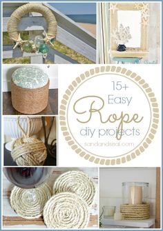 some crafts that include rope and other items