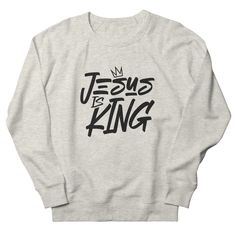 Jesus Is King Shirt, T Shirt Print Design, Christian Clothes, Christian Clothing Brand, Jesus Clothes, Christian Graphic Tees, Jesus Design, Bible Shirts, T-shirt Print Design