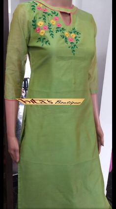 Yellow Kurti Outfit, Salwar Designs, Kurta Neck Design, Salwar Kamiz, Dress Neck Designs, Kurti Neck Designs