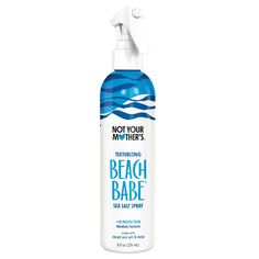 The beach looks good on you. That's why we've created Not Your Mother's Beach Babe Texturizing Sea Salt Spray. This secret weapon helps achieve those signature tousled waves that lead everyone to believe you just spent the day relaxing at the beach. Not Your Mother's Beach Babe Texturizing Sea Salt Spray is formulated with dead sea salt and sea kelp to help create hair separation and body and leave your hair with a texturized, matte finish with no hot tools required. Ideal for straight hair, wav Not Your Mothers, Scrunched Hair, Beach Looks, Wave Spray, Sea Salt Spray, Waves Sea, Waves Beach, Tousled Hair, Beach Wave Hair