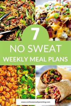 the 7 no sweat meal plan is full of healthy meals