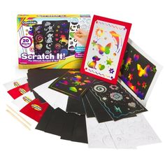 Creative Kids Scratch Paper Arts and Crafts Kit for Kids Paper Arts And Crafts, Scratch Paper Art, Arts And Crafts Kits, Children Party, Activities For Boys, Scratch Paper, Craft Kits For Kids, Paper Art Craft, Activity Kits