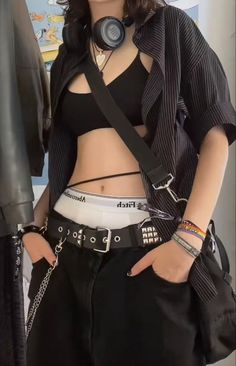 Tomboy Style Outfits, Tomboy Fashion, Goth Outfits, Alternative Outfits, Really Cute Outfits, Outfits Fashion, Character Outfits