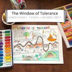 the window of tolerancee guide packet 7 pages coloring sheet with markers and crayons