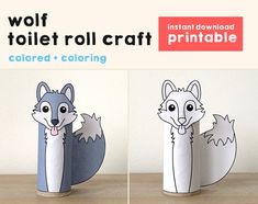 an image of a toilet roll craft that looks like a fox