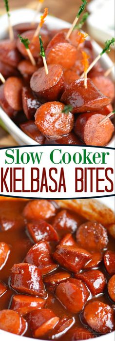 this slow cooker kielbasa bites recipe is so good and easy to make