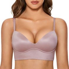 Top Rated DOBREVA Women's Push Up Wireless Bra Padded T Shirt Bras No Underwire Plunge, Women's Clothing Sleep Bra, Wireless Bra, Summer Clothing, T Shirt Bra, Padded Bras, Bra Set, Summer Outfits Women, Push Up Bra, Women's Intimates