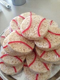 Baseball Treats, Sports Snacks, Team Snacks, Game Snacks, Rice Krispy