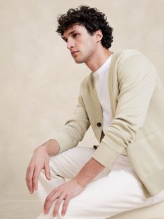 Milano Cotton Cardigan | Banana Republic Cotton Cardigan, Mens Spring, Retro Inspired, Banana Republic, Organic Cotton