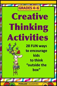 a book with the title creative thinking activities