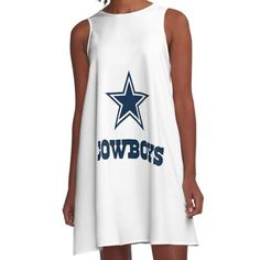 Loose-fit, mid-length sleeveless dress with silky handfeel. Printed on both sides. Machine washable. Size range XS-2XL. Dress For Sale, American Football, Dallas Cowboys, Both Sides, Mid Length, Dresses For Sale, A Line Dress, Sleeveless Dress, A Line