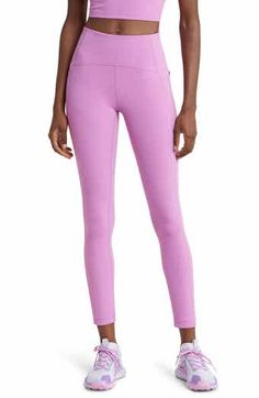 Zella Live In High Waist Leggings | Nordstrom Mid-rise 4-way Stretch Athleisure Leggings, Comfort Stretch Workout Leggings With Comfort Waistband, Tight Mid-rise Elastane Activewear, Fitted Elastane Leggings For Sports, Mid-rise Stretch Leggings With Go-dry Technology, Athleisure Mid-rise Leggings With Comfort Waistband, Fitted Elastane Leggings For Running, Compression Athleisure Leggings With Comfort Waistband, Athleisure Compression Leggings With Comfort Waistband