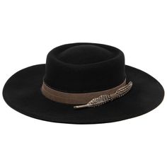 Harper Gambler by FRYE - FMPH007-GAMBLER-San Diego Hat Company Fall Fur Felt Boater Hat With Flat Brim, Winter Feathered Flat Brim Felt Hat, Western Style Wide Brim Felt Hat For Fall, Fur Felt Brimmed Boater Hat For Fall, Wide Brim Fur Felt Boater Hat For Fall, Wide Brim Fur Felt Top Hat For Fall, Fall Wide Brim Fur Felt Boater Hat, Fall Rodeo Felt Hat With Short Brim, Winter Felt Hat With Feathers And Flat Brim