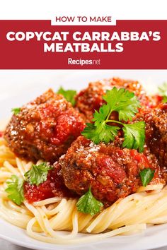 spaghetti with meatballs and parsley on top