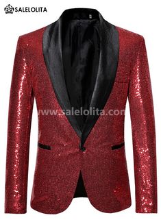 Men's Shiny Gold/Blue/Wine Red/Black/Silver Sequin Wedding Groom Blazer Jacket Condition: Brand NewColor: Gold/Blue/Wine Red/Black/Silver SequinsMaterial: PolyesterOccasion: Party, Wedding, Events, Photo shoot or ShowsSleeve Length: Long SleevesCollar: V-neckClosure Type: Single BreastedIncludes: Jacket Groom Blazer, Wedding Blazer, Gothic Victorian Dresses, Sequin Suit, Gold Suit, The Wedding Singer, Mens Blazer Jacket, Sequin Wedding, Mens Suit Jacket