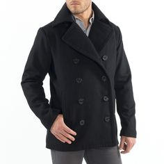 Mason Wool Peacoat By Alpine Swiss Product Features: 30% Wool 70% Polyester STYLISH – The Alpine Swiss Mason Peacoat is an essential coat to have in your wardrobe. The timeless design is a fashion staple, making you look effortlessly stylish and sophisticated. DESIGN – The Mason Peacoat features a classic double breasted 8 button design with a notched lapel collar, 2 front welt pockets, and 1 interior chest slip pocket. The coat can be buttoned closed from the left or right side. WARM – This coa Knee Length Jacket, Double Breasted Dress, Peacoat Jacket, Dress Coat, Wool Peacoat, Coat Black, Pea Coat, Aquariums, Black Media