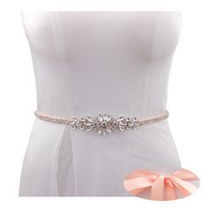 Our Bridal Crystal Rhinestone Sash adds unforgettable sparkle to your bridal look. Crafted with shimmering crystal rhinestones, it will make a stunning statement with any wedding dress. Perfect for formal events too! Crystal Embellished Bridal Belt, Party Crystal Bridal Accessories With Sashes, Silver Rhinestone Bridal Belt For Prom, Crystal Bridal Belt With Sashes For Party, Elegant Rhinestone Bridal Belt For Bridesmaids, White Rhinestone Sashes For Bridesmaids, Glamorous Wedding Bridal Belt With Crystals, White Bridesmaid Sashes With Rhinestones, White Bridesmaid Sash With Rhinestones