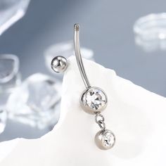 The titanium material is lightweight and has no damage to the skin, very good for sensitive skin. This dangle belly button ring is a very classic style and there are four lengths available, 10mm,12mm,14mm, and 16mm. You can find the most comfortable length for your navel piercing. Silver Stainless Steel Body Jewelry, Elegant Hypoallergenic Silver Body Jewelry, Elegant Stainless Steel Piercings For Gift, Silver Surgical Steel Belly Rings As Gift, Elegant Dangle Belly Rings With Internally Threaded Detail, Metal Internally Threaded Belly Rings, Elegant Metal Belly Rings As Gift, Elegant Hypoallergenic Belly Rings, Elegant Stainless Steel Internally Threaded Piercings