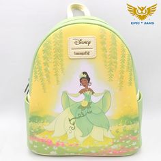 Loungefly Disney The Princess And The Frog Tiana Flower Mini Backpack Brand New With Tags Size: Mini / Approx. (9" W X 10" H X 4" D) Exclusive Loungefly Bag, Princess And The Frog, Loungefly Disney, Backpack Brands, The Princess And The Frog, The Frog, The Princess, Mini Backpack, Bags Handbags