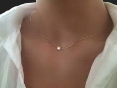 14k Gold .30 carat Solitaire Diamond Necklace by cestsla on Etsy Solitaire Pendant Necklace, Diamond Jewelry Necklace, Jewelry Appraisal, Diamond Solitaire Necklace, Diamond Necklaces, Solitaire Necklaces, Modern Necklaces, Solitaire Diamond, A Necklace