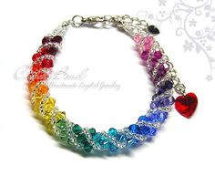 Crystal Cuff Bracelet, Swarovski Crystal Rings, Bracelet Initial, Swarovski Crystal Jewelry, Swarovski Crystal Bracelet, Swarovski Bracelet, Rainbow Bracelet, Crystal Bangle, Swarovski Crystal Necklace