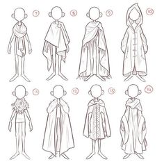 how to draw cloaks for children