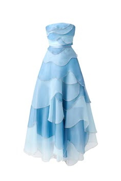 Women's Leonard Layered Straight Across Neck Organza Ankle Length Dress XS/S/M/L/XL Blue/Pink MEAN BLVD Organza Dress Ideas, Turquoise Dress Outfit, Blue Fashion Dress, Blue Dress For Women, All Blue Outfit, Neck Ideas, Elegance Outfit, Cute Blue Dress, Blue Wedding Gowns