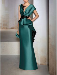 Sheath / Column Evening Gown Elegant Dress Formal Wedding Guest Floor – Koutun Dress Dress Formal Wedding Guest, Gown Elegant, Formal Wedding Guests, Dresses Formal Elegant, Evening Gowns Elegant, Dress Formal, Bride Dresses, Formal Wedding, Mother Of The Bride Dresses