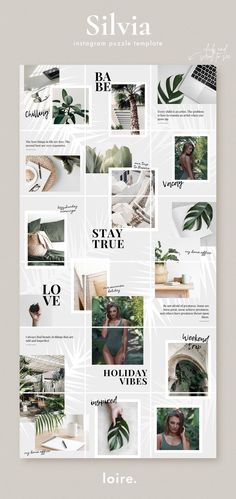 Instagram template. Canva template. Moodboard template. Instagram collage. Blogger template. Canva Instagram puzzle. Instagram grid. #cover #instagram #post Ig Grid, Moodboard Template, Puzzle Feed, Mood Board Template