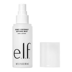 Achieve a healthy-looking glow with the coconut infused e.l.f. Dewy Setting Mist. This setting spray gives your makeup lasting power that hydrates and conditions the skin. Proud to be 100percent vegan and cruelty-free, worldwide. Because kindness is chic. Elf Setting Spray, Make Up Spray, Setting Mist, E.l.f. Cosmetics, Shake Bottle, Elf Cosmetics, Elf Makeup, Makeup Setting Spray, Facial Spray