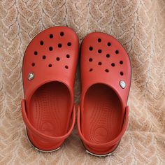 Nwot Red Classic Clogs Red Beach Clogs With Round Toe, Red Round Toe Beach Clogs, Casual Clogs With Red Sole And Round Toe, Red Synthetic Clogs With Cushioned Footbed, Comfortable Red Summer Clogs, Comfortable Red Clogs With Round Toe, Red Synthetic Comfortable Clogs, Casual Red Closed Toe Clogs, Red Non-slip Clogs With Round Toe