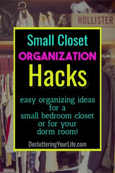 small closet organization hacks that are easy to use