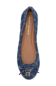 A round toe and rich denim upper distinguish a streamlined ballet flat that will complement your polished looks. Textile upper/synthetic lining and sole Imported Classic Slippers, Dolce Gabbana Sunglasses, Concert Looks, Straw Bags, Flip Flop Slippers, Ugg Classic, Designer Crossbody Bags, Sweaters And Leggings, Ballerina Flats