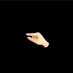 a person's hand reaching up into the dark sky with their index finger pointing at something