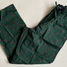 100% Authentic Mens Polo Ralph Lauren Allover Pony Logo Broadcloth Pajama Pants. These Pants Are Brand New With Tags. Color: College Green Signature Ralph Lauren Allover Red Pony Logo 2 Open Pockets In The Front Elastic Waist With Drawstring And Button Fly Woven "Polo Rl Co Trademark" Label At Center Front 100% Cotton Military Cargo Pants, Pajama Lounge, Mens Pajama Pants, Cashmere Pants, Chino Pants Men, Flannel Pajama Pants, Ralph Lauren Logo, Black Sweatpants, Vintage Polo Ralph Lauren