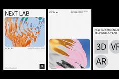 the next lab brochure is displayed in three different colors