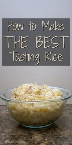 how to make the best tasting rice