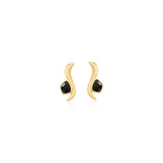 Crafted with 18k gold plating, the Livia Earring features your choice of a striking Black Obsidian stone or elegant Platinum Druse stone. Experience the luxurious combination of superior materials and expert craftsmanship, perfect for elevating any outfit with a touch of glamour. Elegant Onyx Jewelry With Tarnish Resistance, Elegant Onyx Jewelry Tarnish Resistant, Black Gold-plated Earrings For Formal Occasions, Formal Black Gold-plated Earrings, Luxury Gold Onyx Earrings, Formal Onyx Gemstone Earrings, Elegant Black Tarnish-resistant Earrings, Luxury Yellow Gold Onyx Earrings, Modern Gold Onyx Earrings