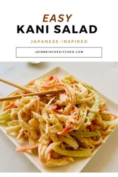 Are you looking for a light, refreshing dish packed with flavor and easy to prepare? This Kani Salad recipe perfectly combines crisp vegetables, spicy mayonnaise dressing, and tender imitation crab meat. Kani Salad Recipe Easy, Imitatation Crab Salad Recipe, Crab Meat Recipe, Kani Salad Recipe, Crab Meat Salad, Kani Salad, Mayonnaise Dressing, Crab Recipe, Crab Salad Recipe