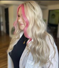 Pink Blonde, Pink Blonde Hair, Money Piece, Dye Colors, Hair Stylist Life, Hair Dye Colors, Pretty Hair, Beauty Ideas, Summer Hair