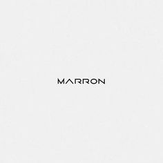 the word marron written in black on a white background